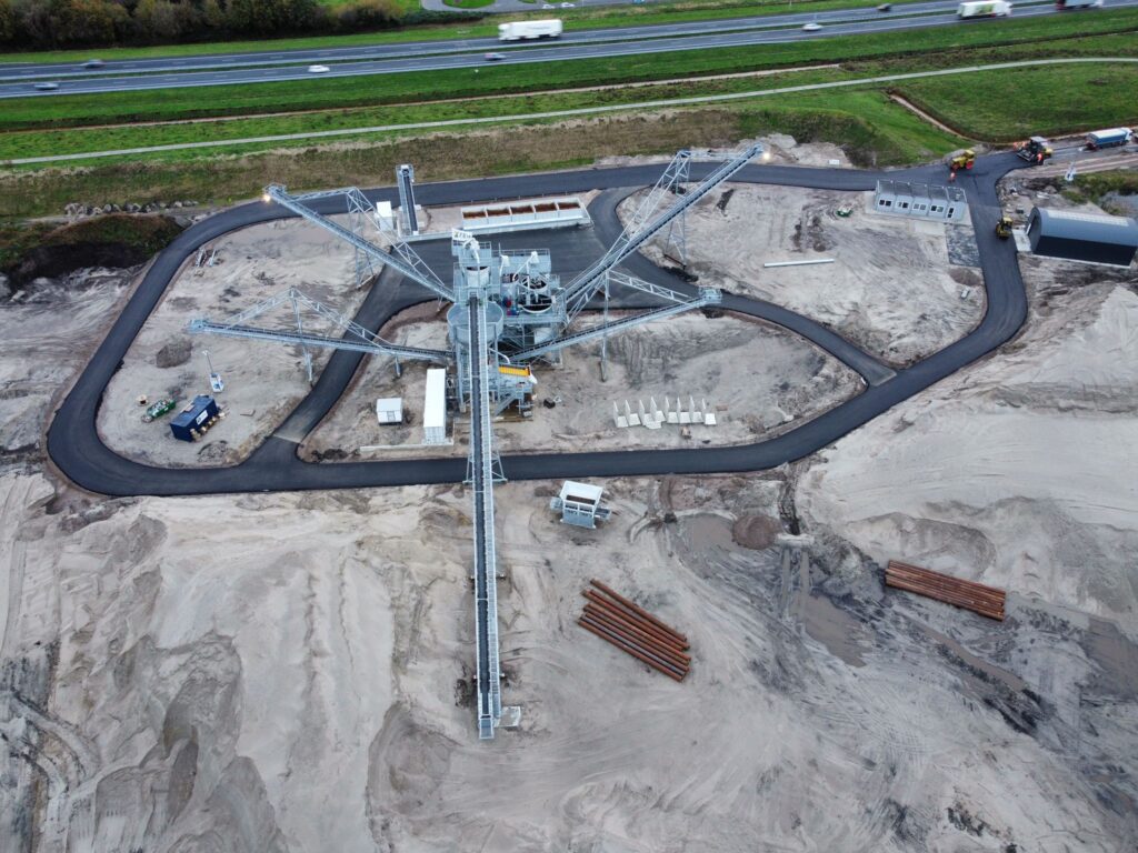 Bouw klasseerinstallatie Eesermeer vordert